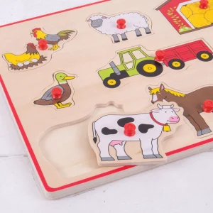 Online Lift Out Puzzle – Farm Wooden Puzzles And Activity Toys | Children's Wooden Puzzles