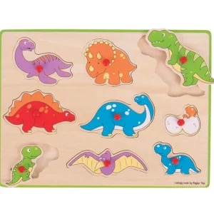 Best Lift Out Puzzle (Dinosaurs) Wooden Puzzles And Activity Toys | Children's Wooden Puzzles