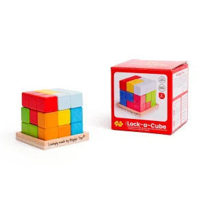 Clearance Lock-a-Cube Wooden Puzzles And Activity Toys | Traditional Wooden Toys