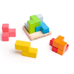 Clearance Lock-a-Cube Wooden Puzzles And Activity Toys | Traditional Wooden Toys