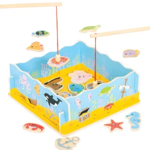 Sale Magnetic Fishing Game with Base Traditional Wooden Games