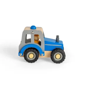 Discount Mini Blue Tractor Wooden Puzzles And Activity Toys | Wooden Toy Cars For Children