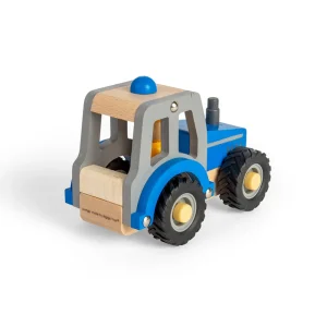 Discount Mini Blue Tractor Wooden Puzzles And Activity Toys | Wooden Toy Cars For Children