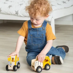 New Mini Crane Truck Wooden Puzzles And Activity Toys | Wooden Toy Cars For Children