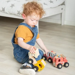Discount Mini Fire Truck Wooden Puzzles And Activity Toys | Wooden Toy Cars For Children