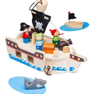 Best Mini Pirate Ship Playset Traditional Wooden Toys | Wooden Toy Castles And Pirate Toys