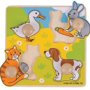 Online My First Peg Puzzle (Pets) Wooden Puzzles And Activity Toys | Children's Wooden Puzzles