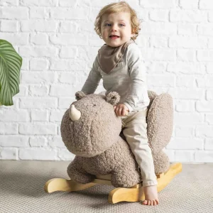 Outlet Teddy Rocker – Taupe Rhino Kids Kid’s Furniture | Rocking Horses