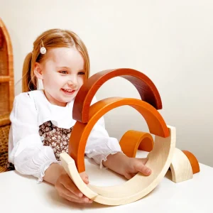 Outlet Natural Stacking Rainbow Wooden Puzzles And Activity Toys | Traditional Wooden Toys