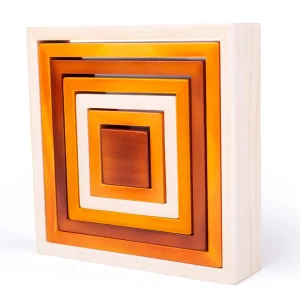 Discount Natural Wooden stacking squares Wooden Puzzles And Activity Toys | Traditional Wooden Toys