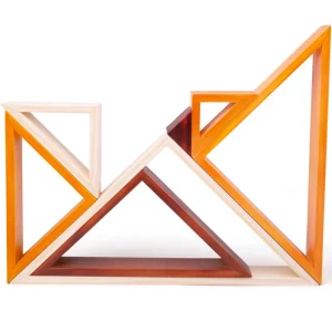 Fashion Natural Wooden Stacking Triangles Traditional Wooden Toys | Montessori Toys