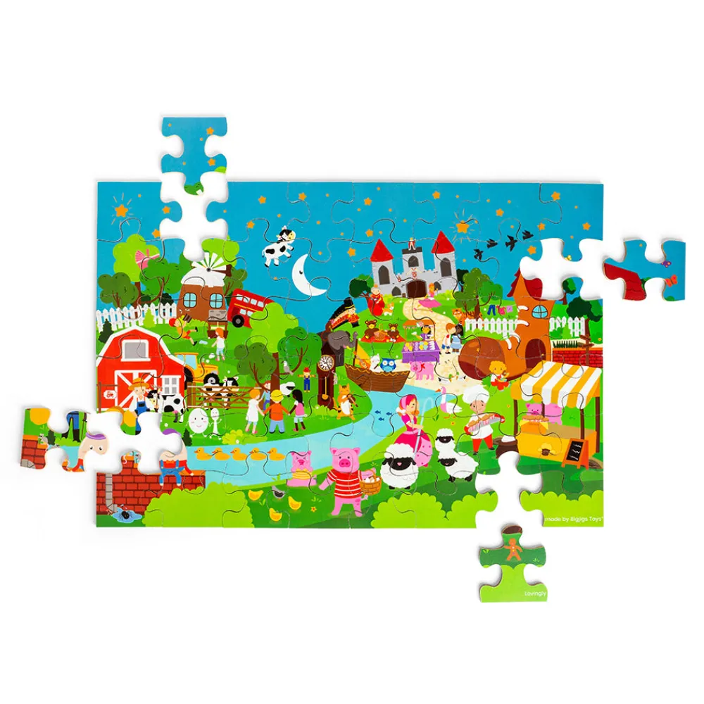 nursery_rhyme_floor_puzzl_1.webp Best Nursery Rhyme Floor Puzzle (48pc) Wooden Puzzles And Activity Toys | Children's Wooden Puzzles