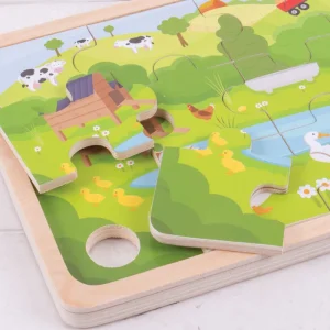 Outlet On The Farm Puzzle Wooden Puzzles And Activity Toys | Children's Wooden Puzzles