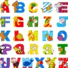 Outlet Painted Wooden Letters Kids Kids Room Accessories | Kids Learning Numbers And Letter