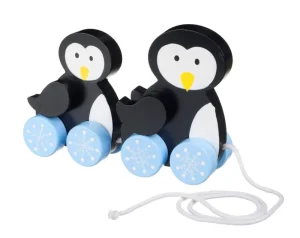 Fashion Wooden Pull Along Penguins Traditional Wooden Toys | Wooden Push And Pull Along Toys