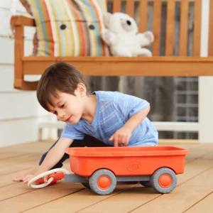 Best Orange Wagon Wooden Toy Cars For Children
