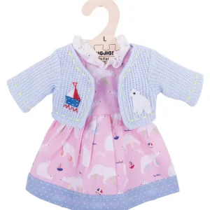 Fashion Polar Bear Pink Dress (for Size Large Doll) Soft Rag Dolls | Soft Toys