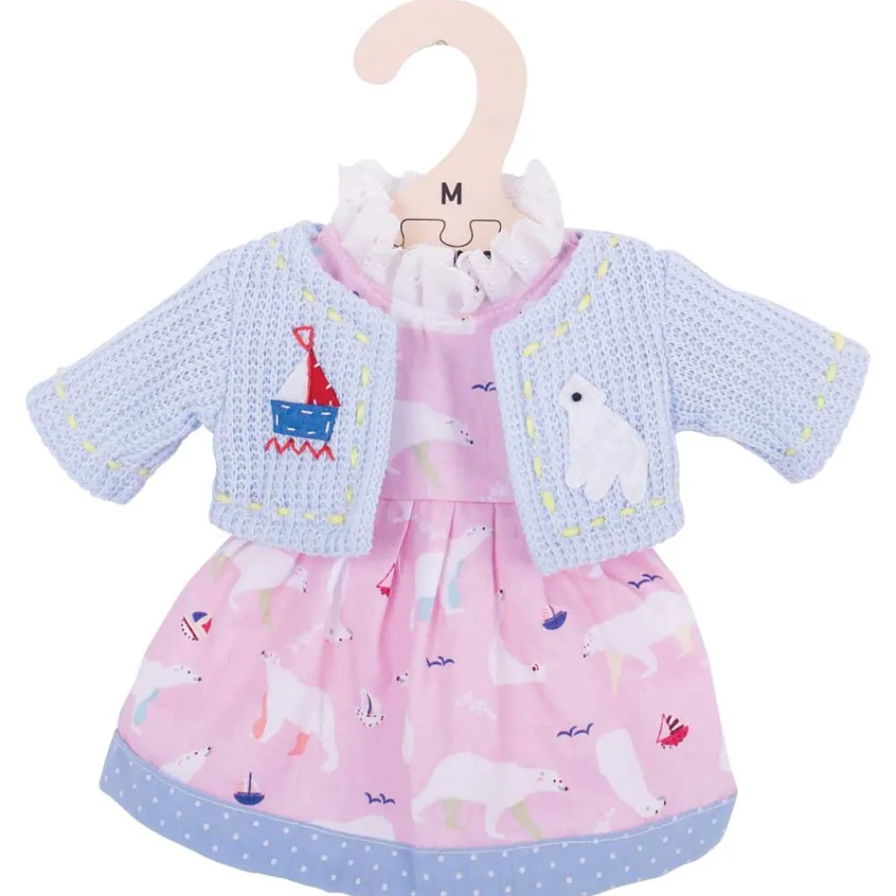 polar_bear_pink_dress_for_0.webp Clearance Polar Bear Pink Dress (for Size Medium Doll) Soft Rag Dolls | Soft Toys
