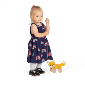 New Pull Along Fox Wooden Push And Pull Along Toys