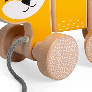 New Pull Along Fox Wooden Push And Pull Along Toys