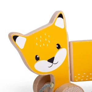 New Pull Along Fox Wooden Push And Pull Along Toys