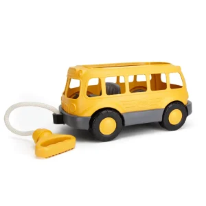 Online Pull Along School Bus Wagon Wooden Toy Cars For Children