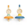 Hot Pull String Spinning Tops – Dark Blue, Orange Traditional Wooden Toys | Wooden Push And Pull Along Toys