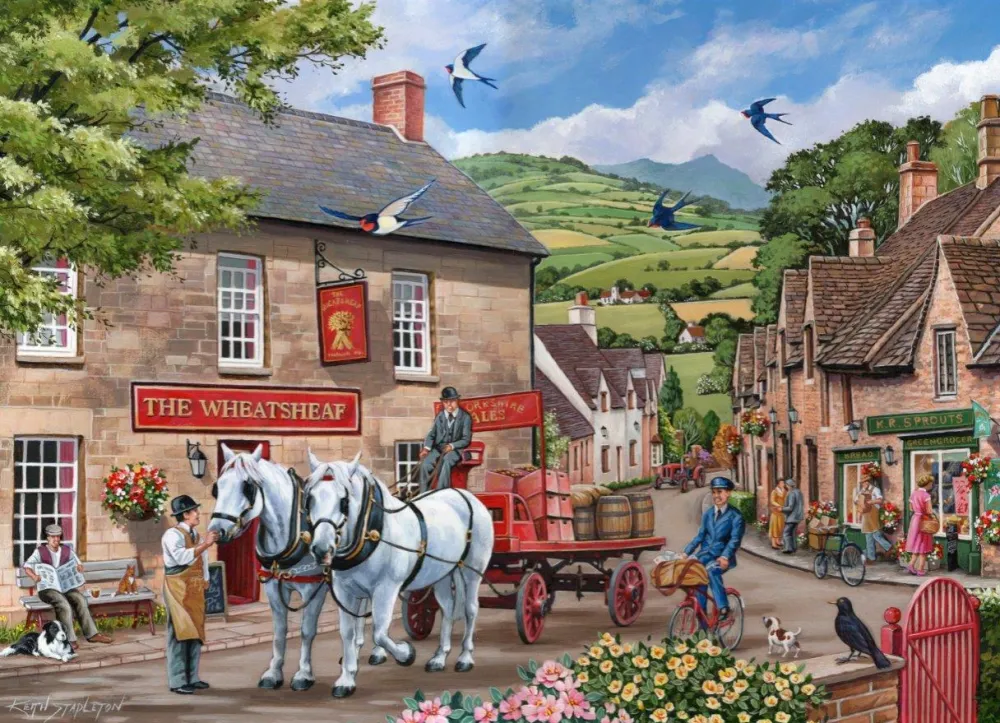 pulling_their_weight__big_0.webp Clearance Pulling Their Weight – BIG 500 Piece Jigsaw Puzzle Children's Wooden Puzzles