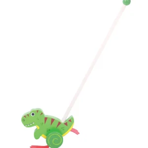 Clearance Push Along (T-Rex) Wooden Animal Toys | Wooden Push And Pull Along Toys