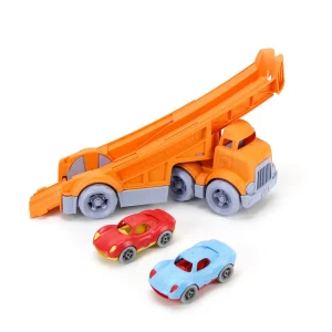 Hot Racing Truck with 2 Race Cars Wooden Toy Cars For Children