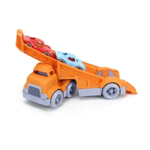 Hot Racing Truck with 2 Race Cars Wooden Toy Cars For Children