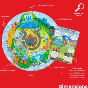 Fashion Recycling Circular Floor Puzzle (50pc) Wooden Puzzles And Activity Toys | Children's Wooden Puzzles