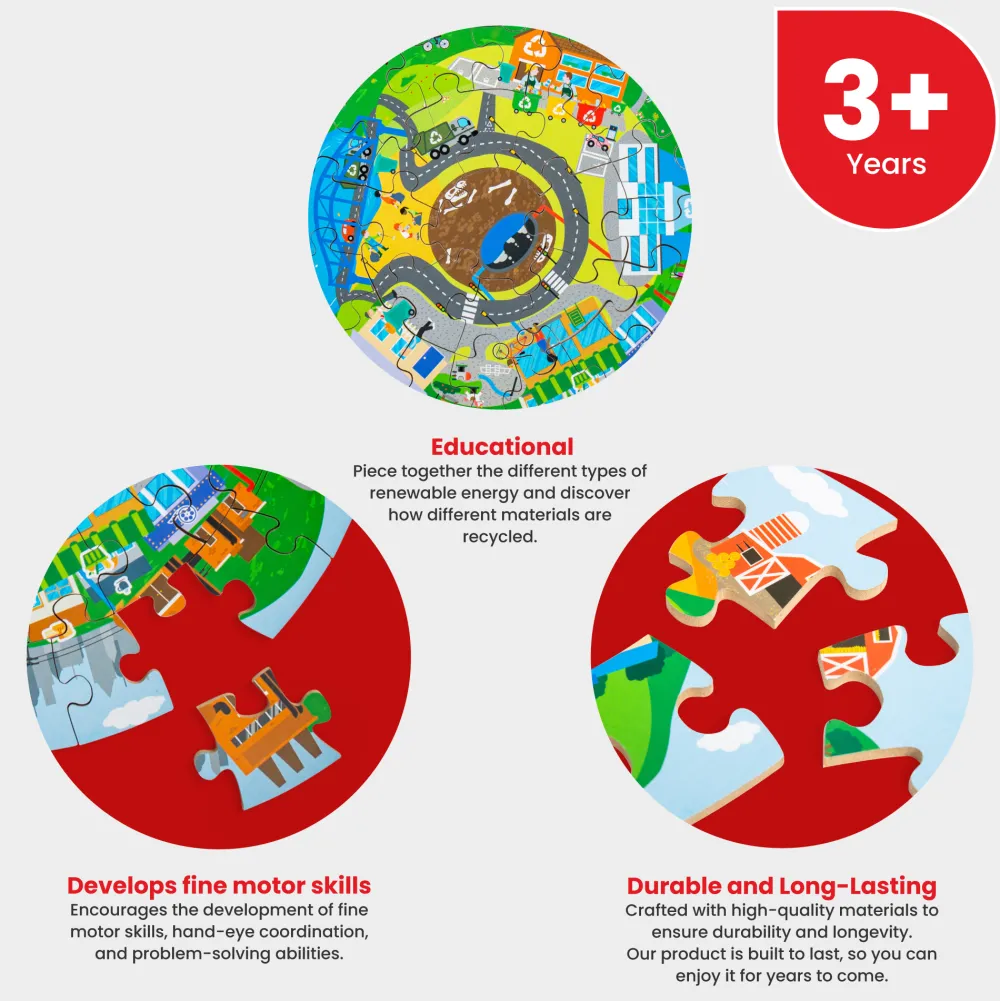 recycling_circular_floor__3.webp Fashion Recycling Circular Floor Puzzle (50pc) Wooden Puzzles And Activity Toys | Children's Wooden Puzzles