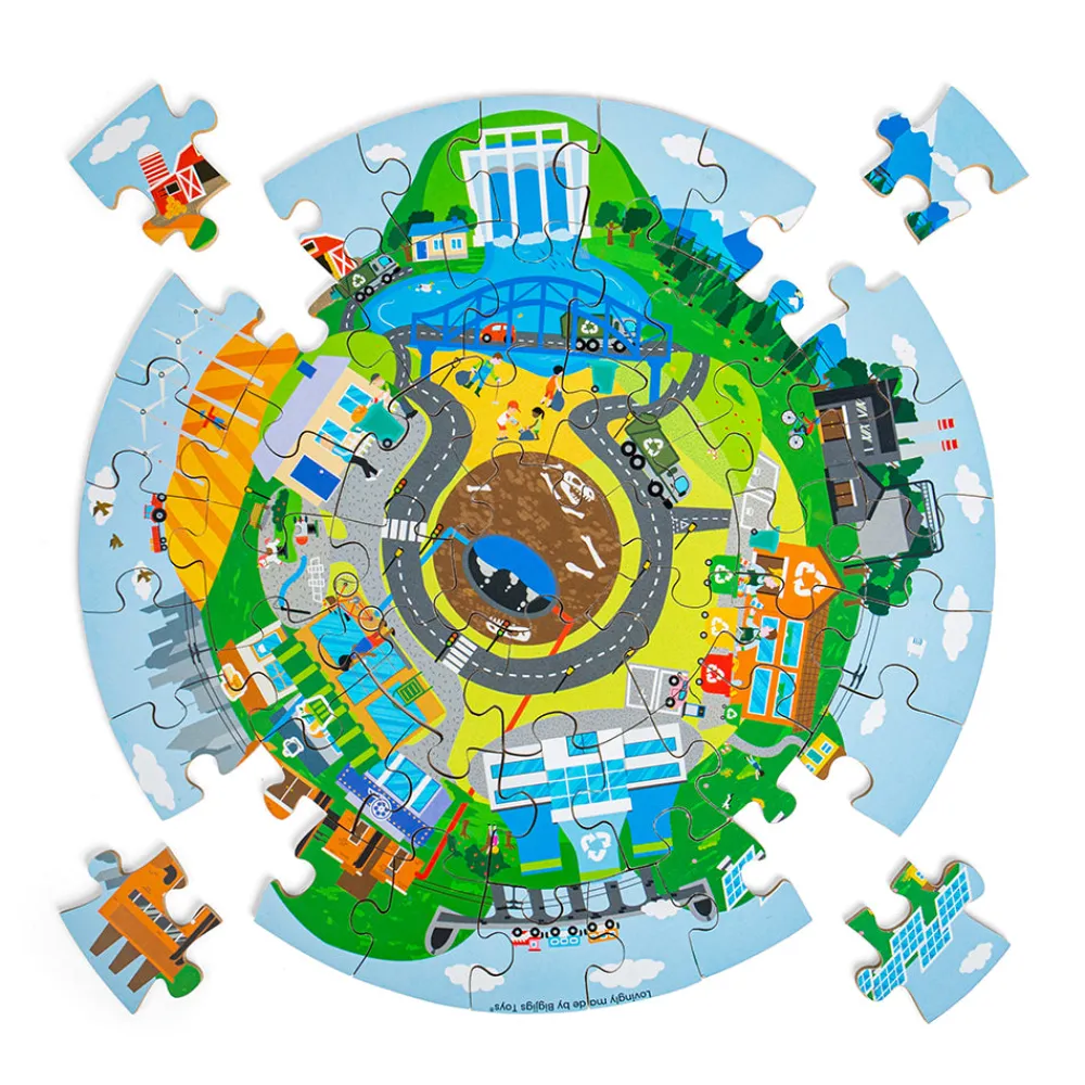 recycling_circular_floor__4.webp Fashion Recycling Circular Floor Puzzle (50pc) Wooden Puzzles And Activity Toys | Children's Wooden Puzzles