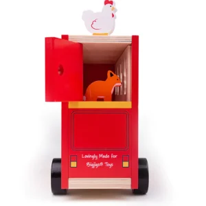 Fashion Red Bus Sorter Wooden Animal Toys | Traditional Wooden Toys