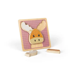 Fashion Reindeer Chunky Puzzle Wooden Puzzles And Activity Toys | Children's Wooden Puzzles