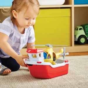 Sale Rescue Boat with Helicopter Bath Toys | Gifts For 3 Year Olds