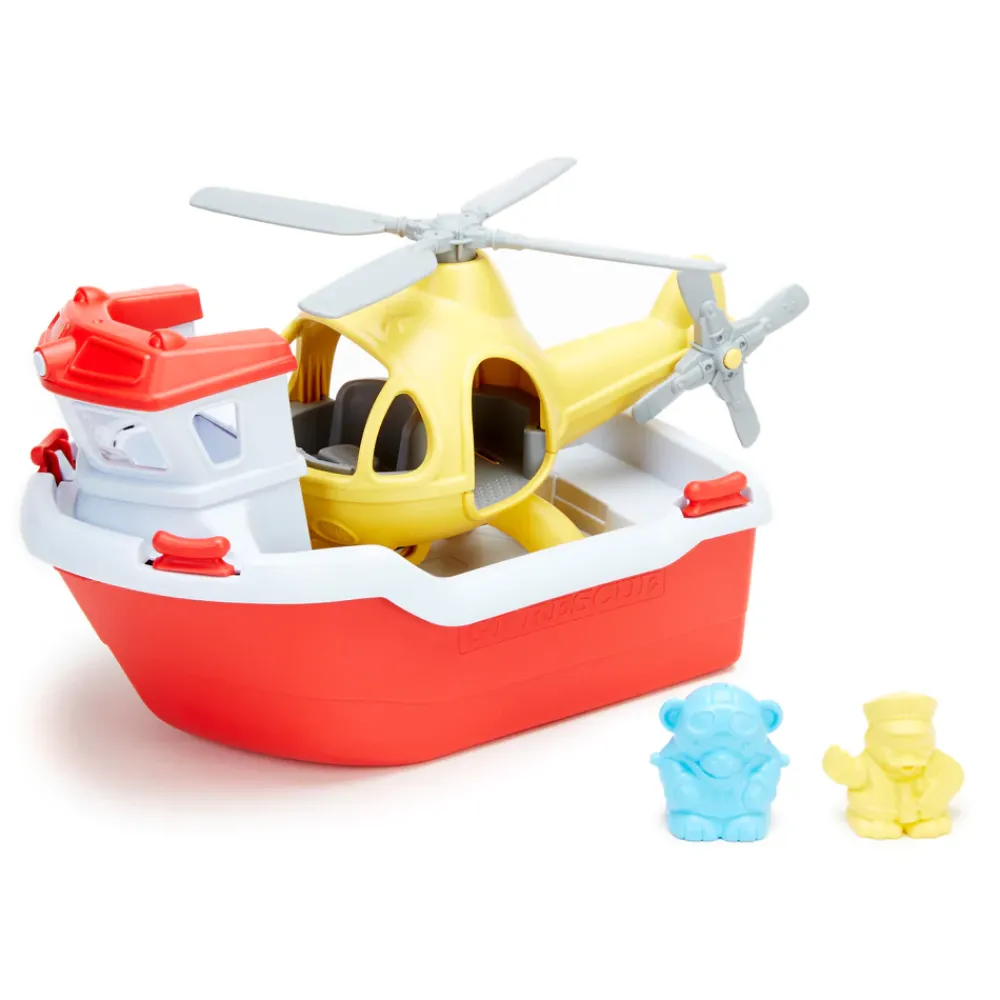 rescue_boat_with_helicopt_4.webp Sale Rescue Boat with Helicopter Bath Toys | Gifts For 3 Year Olds
