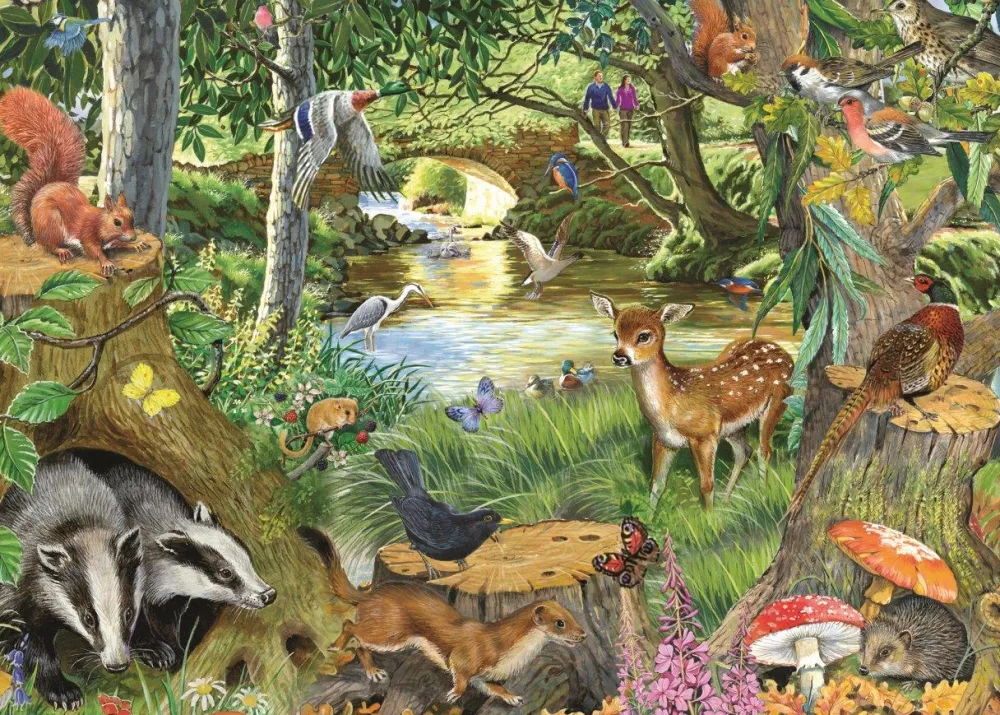 riverside_glade__big__pie_0.webp Best Riverside Glade – BIG 500 Piece Jigsaw Puzzle Children's Wooden Puzzles