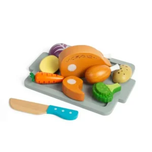 Fashion Roast Dinner Set Wooden Toy Food Sets | Shopping Role Play
