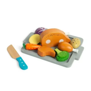 Fashion Roast Dinner Set Wooden Toy Food Sets | Shopping Role Play