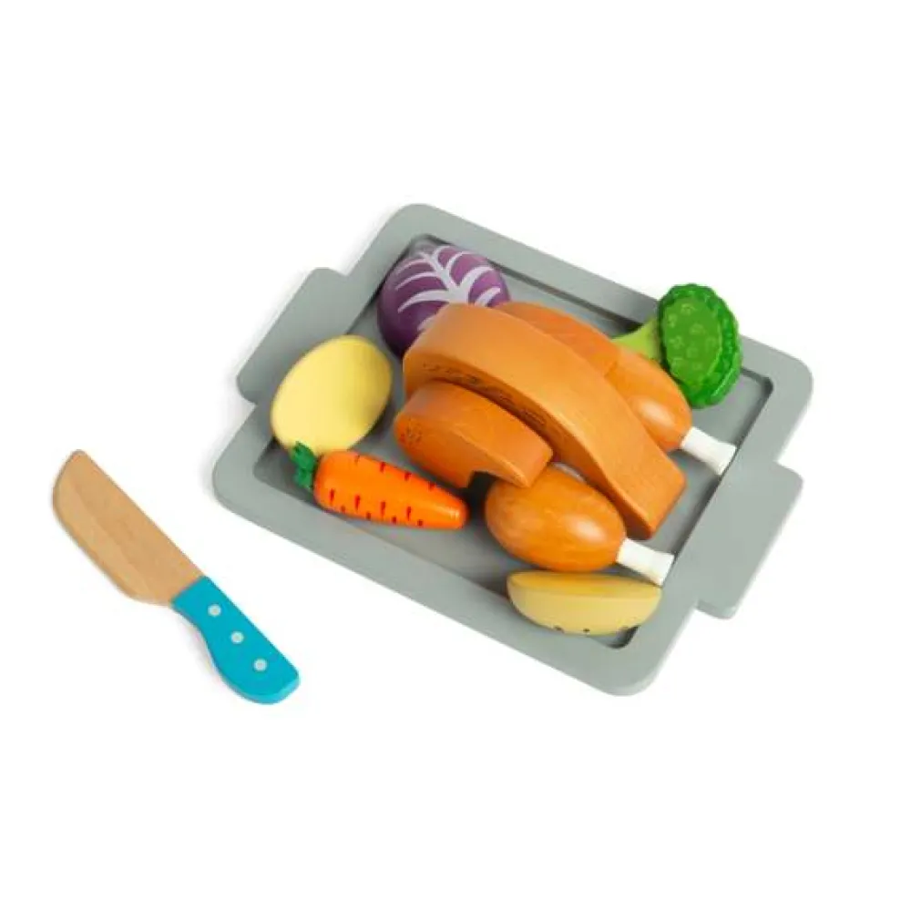 roast_dinner_set_3.webp Fashion Roast Dinner Set Wooden Toy Food Sets | Shopping Role Play