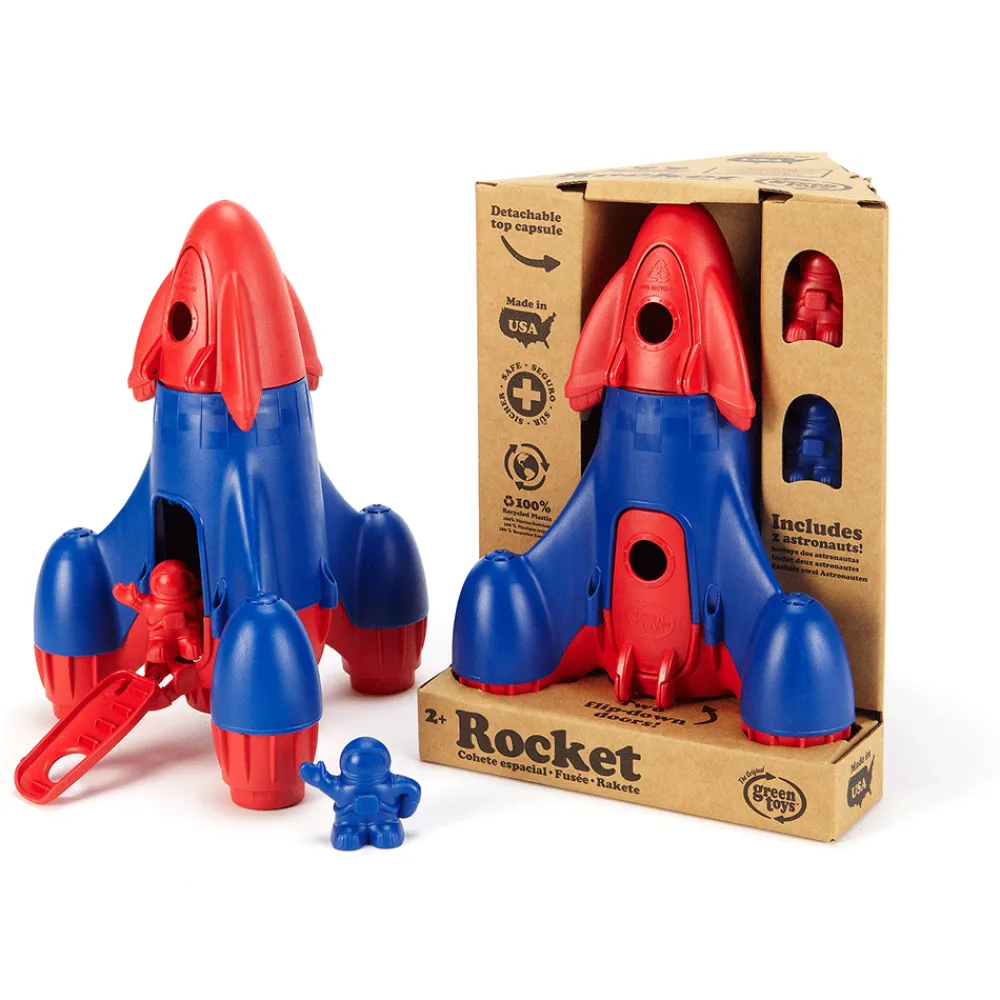 rocket_red_4.webp Clearance Rocket (Red) Wooden Toy Cars For Children
