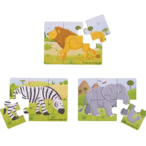 Online Safari (6 Piece Puzzles) – 3 Puzzles Wooden Puzzles And Activity Toys | Children's Wooden Puzzles