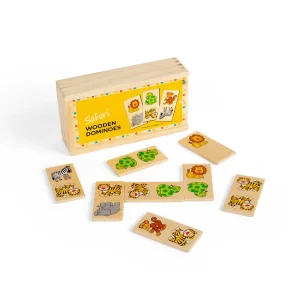 New Safari Dominoes Traditional Wooden Games
