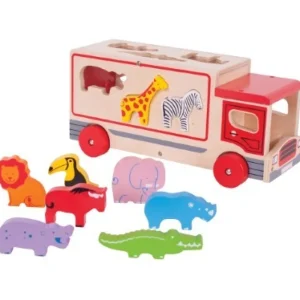 Fashion Safari Sorting Lorry Wooden Animal Toys | Traditional Wooden Toys