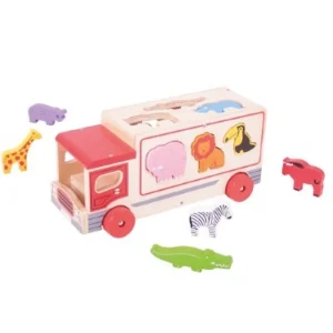 Fashion Safari Sorting Lorry Wooden Animal Toys | Traditional Wooden Toys