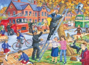 Hot Saving Miss Kitty – BIG 250 Piece Jigsaw Puzzle Children's Wooden Puzzles