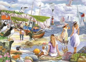 Sale Sea Shore Breezes – BIG 500 Piece Jigsaw Puzzle Children's Wooden Puzzles