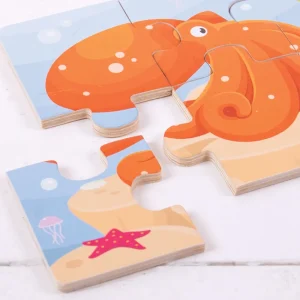 Hot Sealife (6 Piece Puzzles) – 3 Puzzles Wooden Puzzles And Activity Toys | Children's Wooden Puzzles